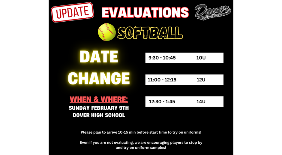 Softball Evaluations